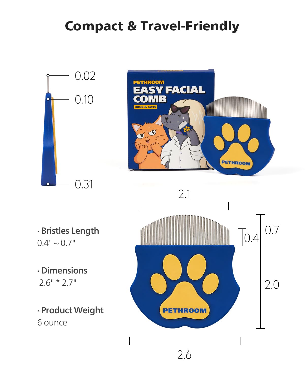Ultimate Premium Stainless Steel Eye Comb – Your Pet's Best Tear Stain Solution