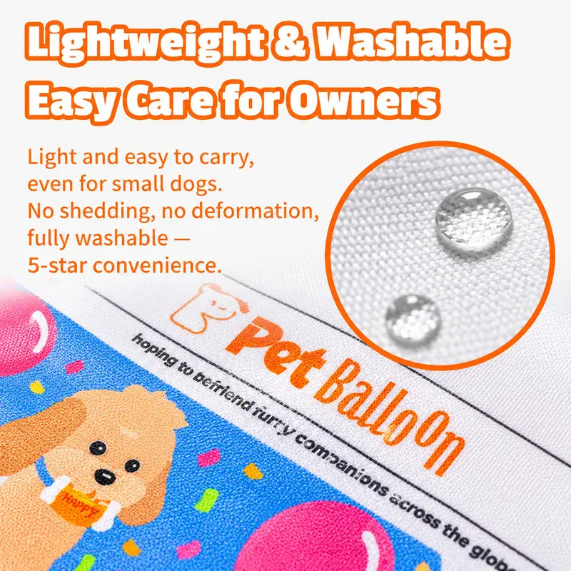 Durable Crinkle Newspaper Pet Balloon Dog Chew Toy Set Pack - 2 Large + 1 Small Set, Interactive Tough Chewer, Thick for Strong, Animal Print, Boredom Relief, Teeth Cleaning, Safe Non-Toxic Washable Quick-Dry Pet Accessory