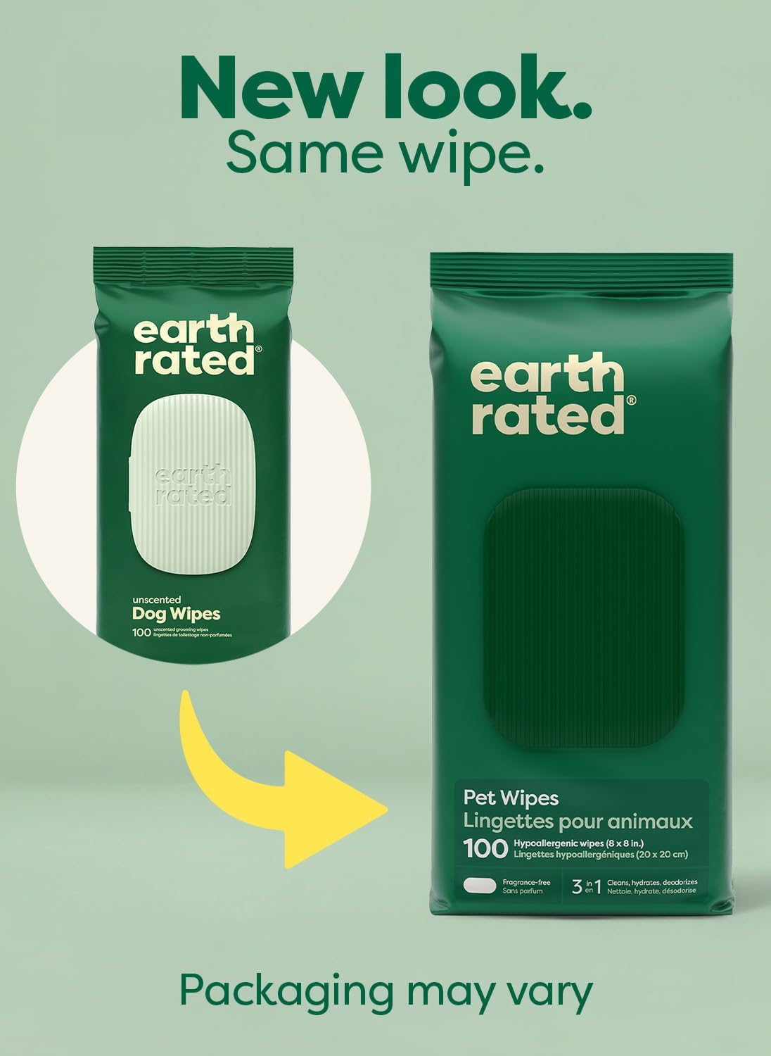 Eco-Friendly Dog Wipes - Deodorizing & Unscented, 100 Count for Paws & Butt Cleanliness