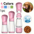 Ultimate Pet Travel Water Cup: 320ML Water Tank & 170ML Food Container – Leak-Proof, Rotatable Design for On-the-Go Hydration and Feeding!