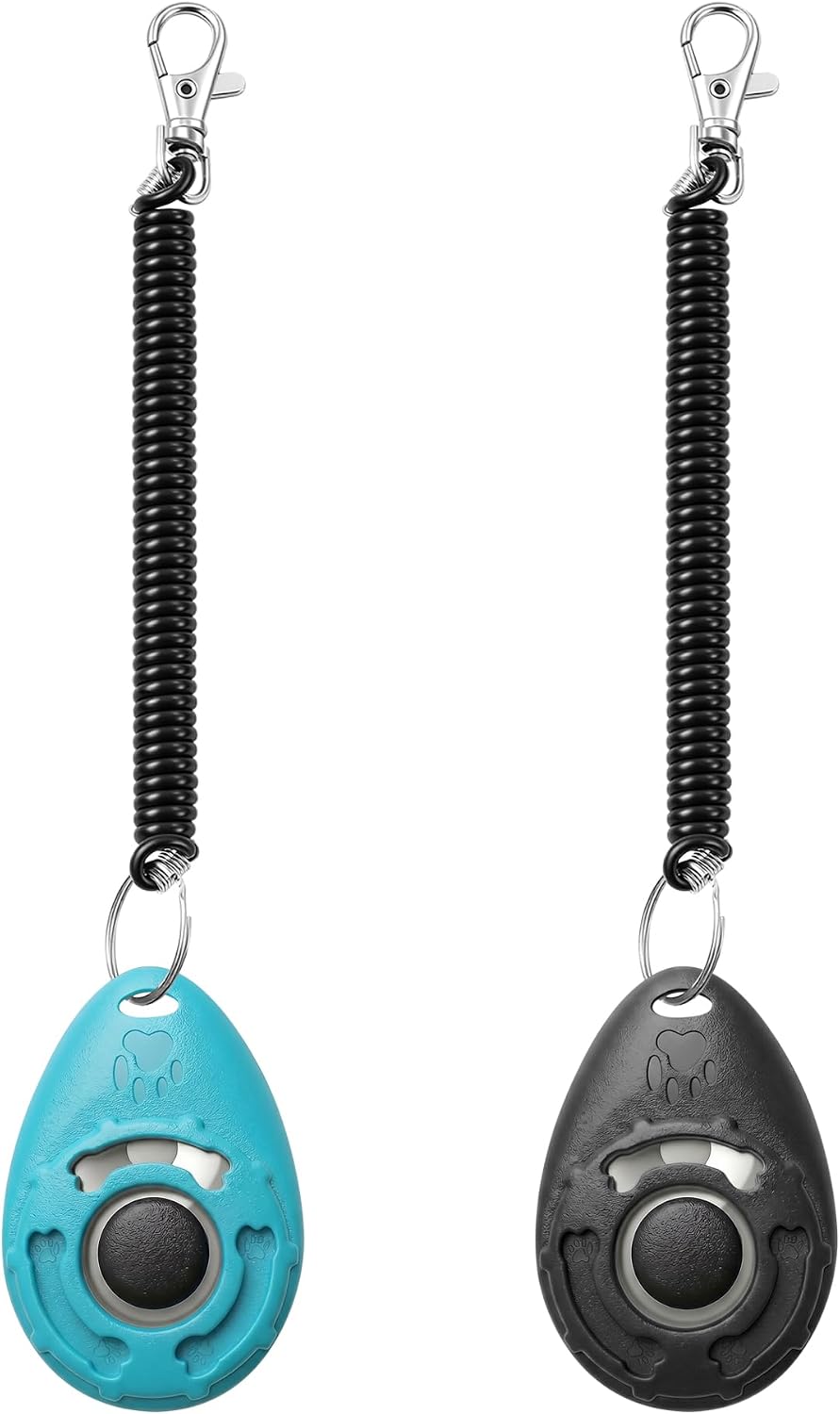 Ultimate Clicker Training Tool for Dogs, Cats, Birds, and Horses – Includes Wrist Strap & Keyring for Effortless Training!