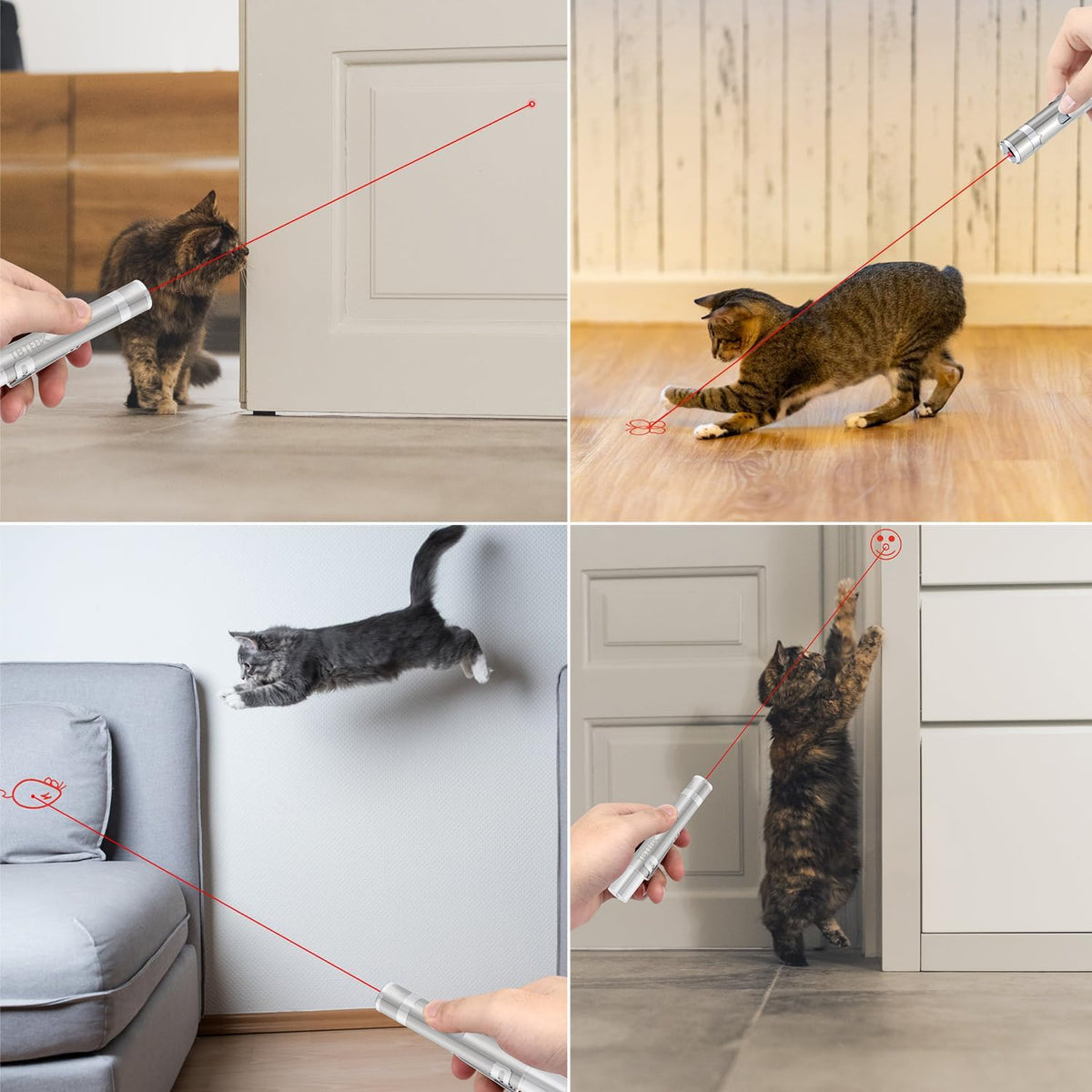 Endless Fun for Your Feline: Rechargeable Cat Toy with 3 Light Modes & 5 Engaging Patterns!