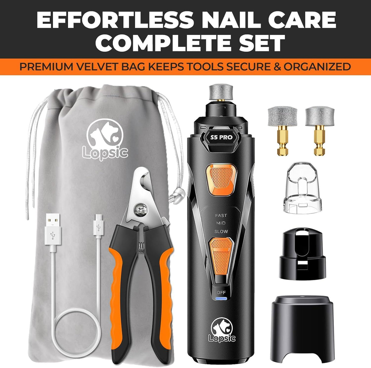 Whisper-Quiet Nail Grinder: The Ultimate Stress-Free Grooming Solution for Your Pets