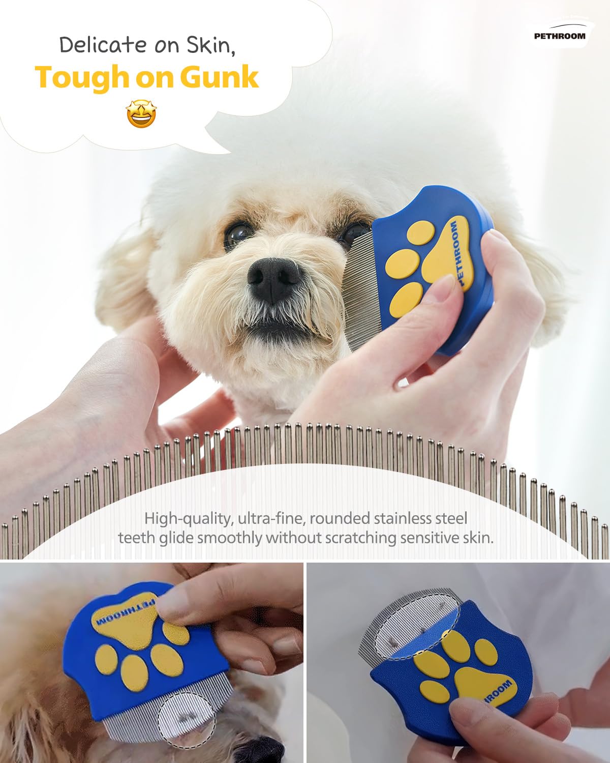 Ultimate Premium Stainless Steel Eye Comb – Your Pet's Best Tear Stain Solution