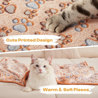 Cozy 3-Pack Fleece Dog Blankets - Soft & Stylish Throws for Pets