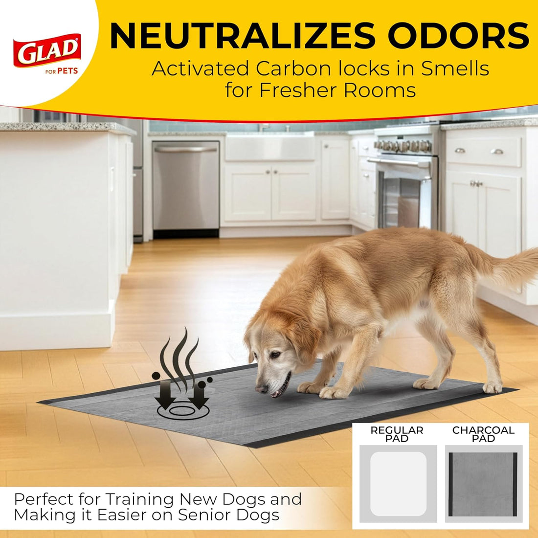 Extra Large Charcoal Dog Training Pads - 30 Count for Ultimate Odor Control and Protection