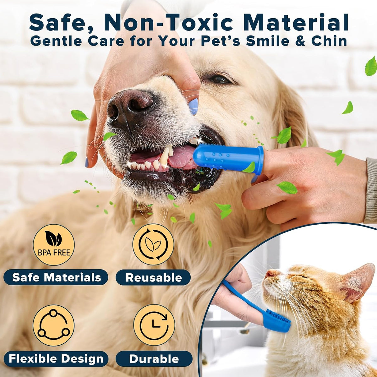 Transform Bath Time with Our Ultimate 6PCS Pet Grooming & Bath Kit for Dogs and Cats – Includes Washing Gloves, Bath Brushes, and More in Navy Blue