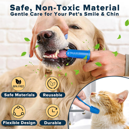 Transform Bath Time with Our Ultimate 6PCS Pet Grooming & Bath Kit for Dogs and Cats – Includes Washing Gloves, Bath Brushes, and More in Navy Blue