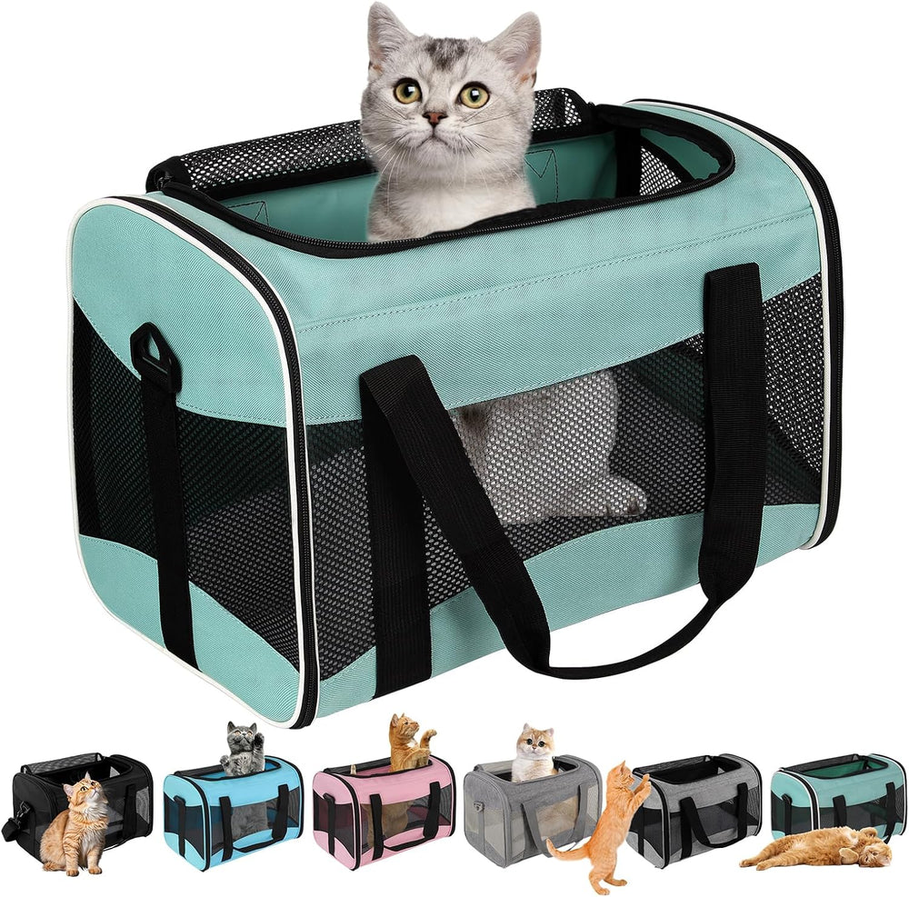 Ultimate Comfort Pet Carrier for Cats & Small Dogs - Airline Approved, Spacious Design (17"x11"x11")