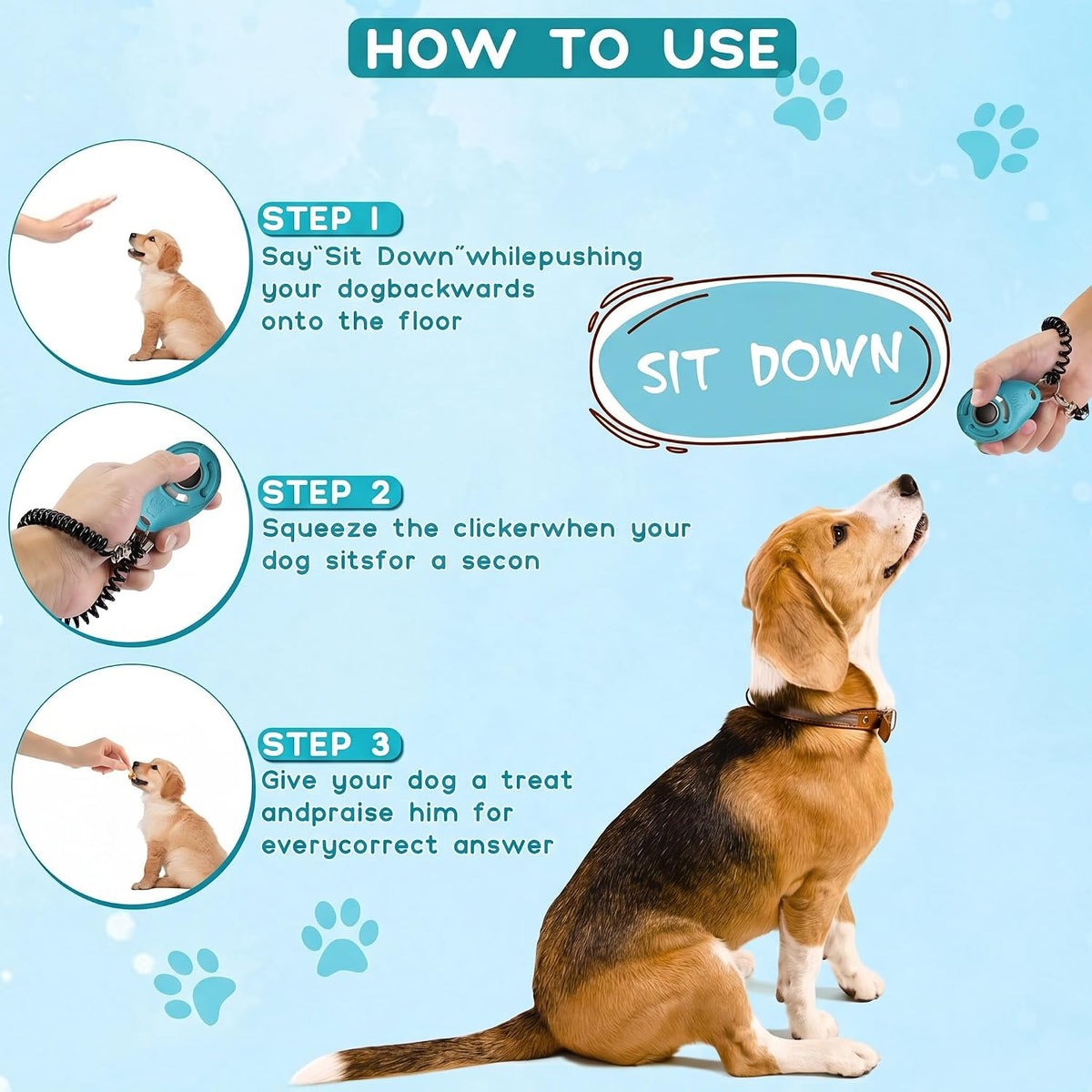 Ultimate Clicker Training Tool for Dogs, Cats, Birds, and Horses – Includes Wrist Strap & Keyring for Effortless Training!