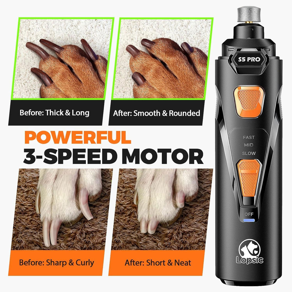 Whisper-Quiet Nail Grinder: The Ultimate Stress-Free Grooming Solution for Your Pets
