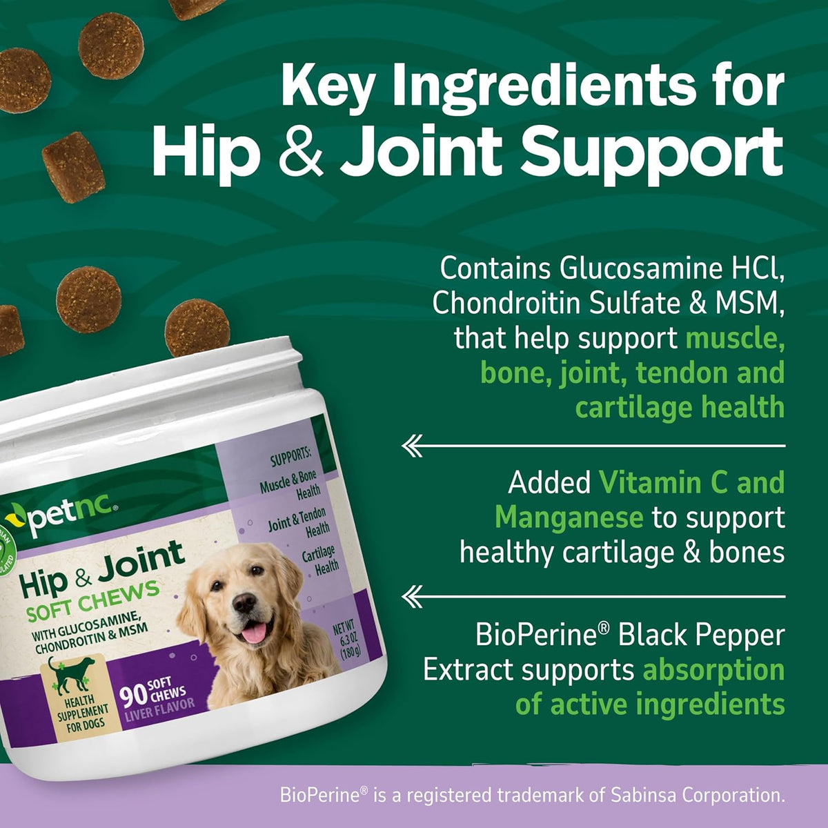 Delicious Liver-Flavored Hip and Joint Soft Chews for Dogs - 90 Count, Ultimate Mobility Support