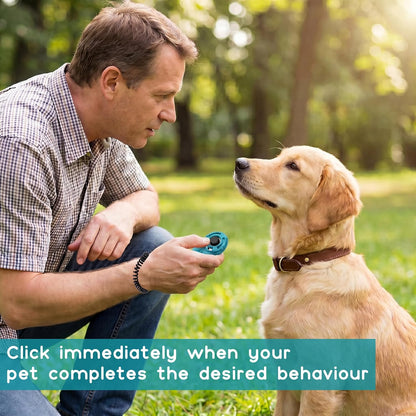Ultimate Clicker Training Tool for Dogs, Cats, Birds, and Horses – Includes Wrist Strap & Keyring for Effortless Training!