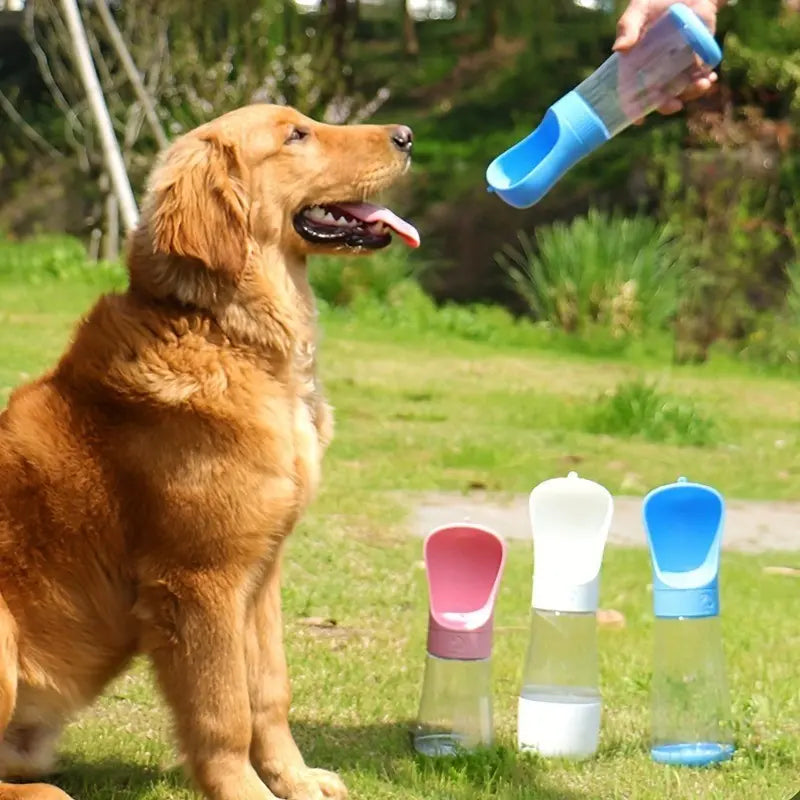 Ultimate Pet Travel Water Cup: 320ML Water Tank & 170ML Food Container – Leak-Proof, Rotatable Design for On-the-Go Hydration and Feeding!