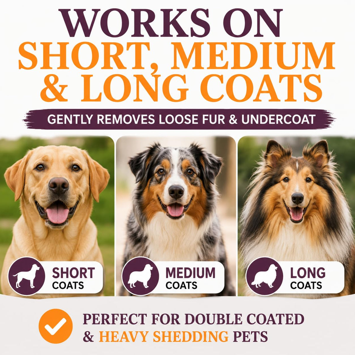 Patented Dog Brush – Ultimate Shedding Solution for All Coat Types | Made in USA | 5 Inch Pet Hair Remover