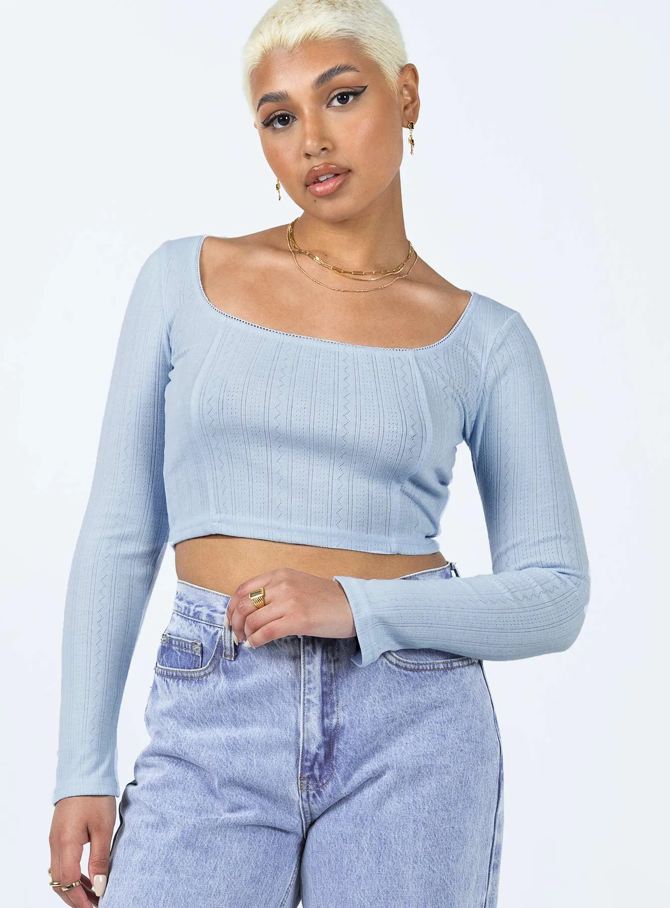 Ajani Long Sleeve Top Blue