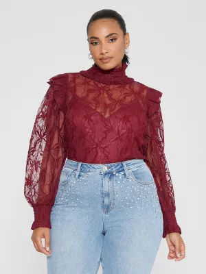 Ashlea High Neck Lace Blouse