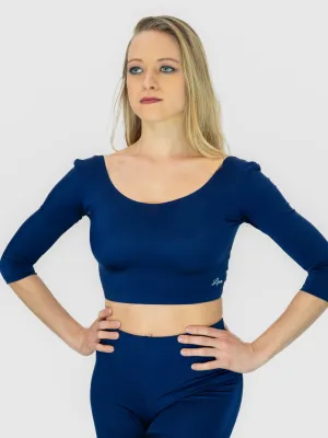 Blue 3/4 Sleeve Top Euridice