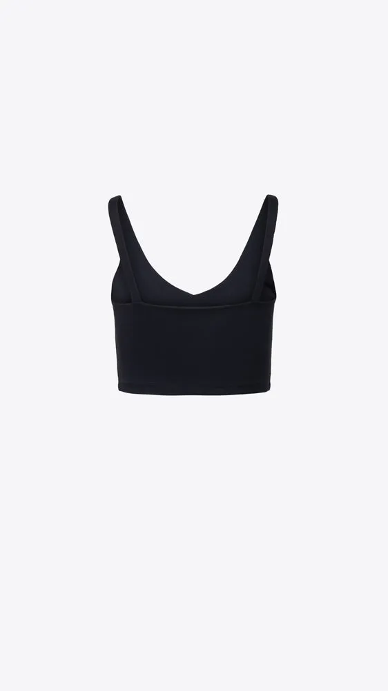 Crop Very Strap Top - Black