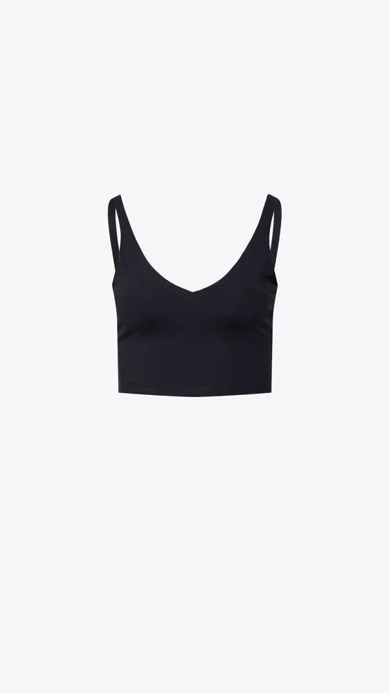 Crop Very Strap Top - Black