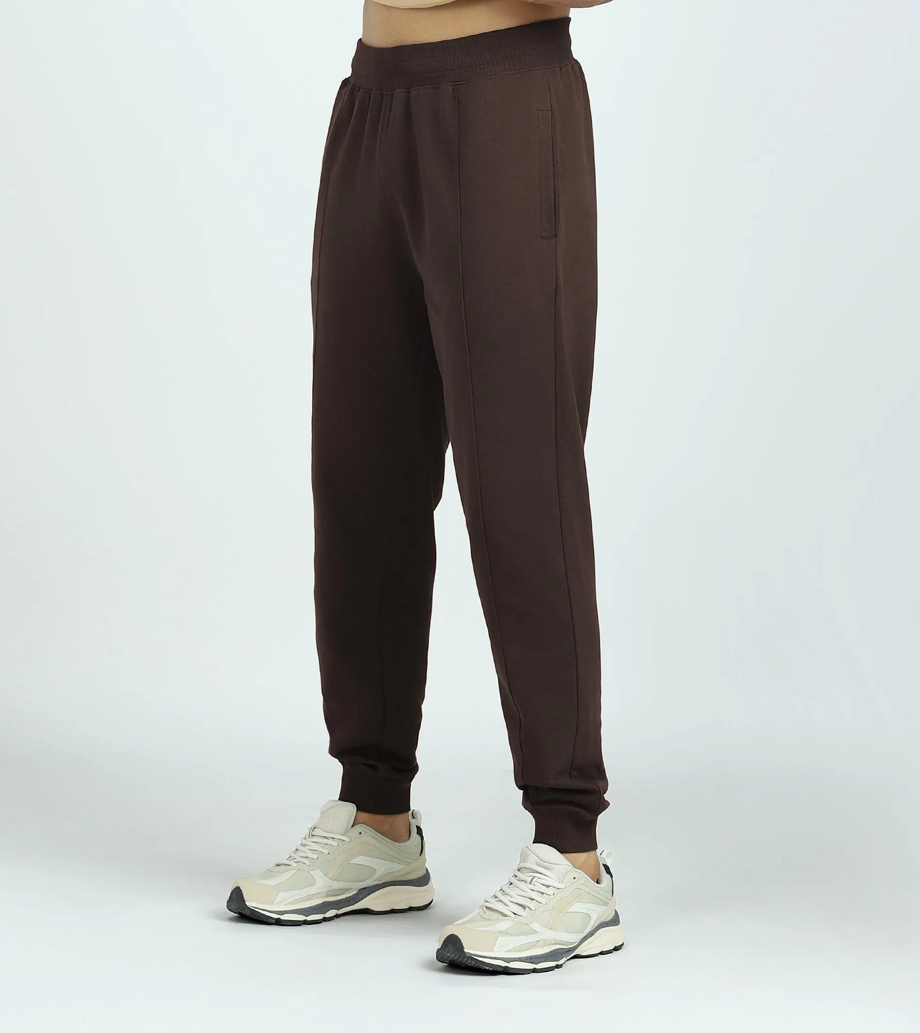 Cruze French Terry Cotton Hoodie and Joggers Co-Ord Set Malt Brown