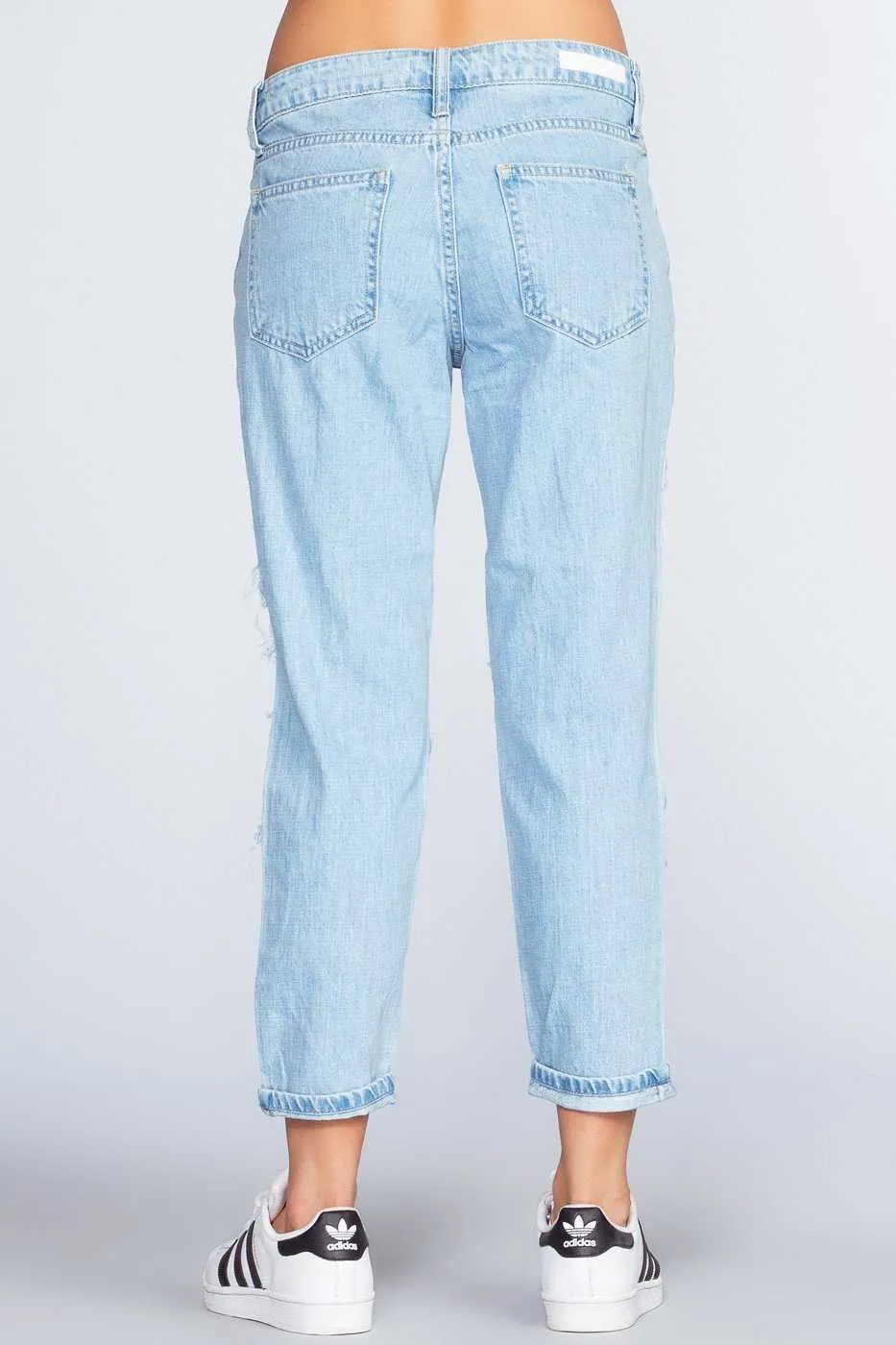 Gwen Distressed Boyfriend Jeans - Light