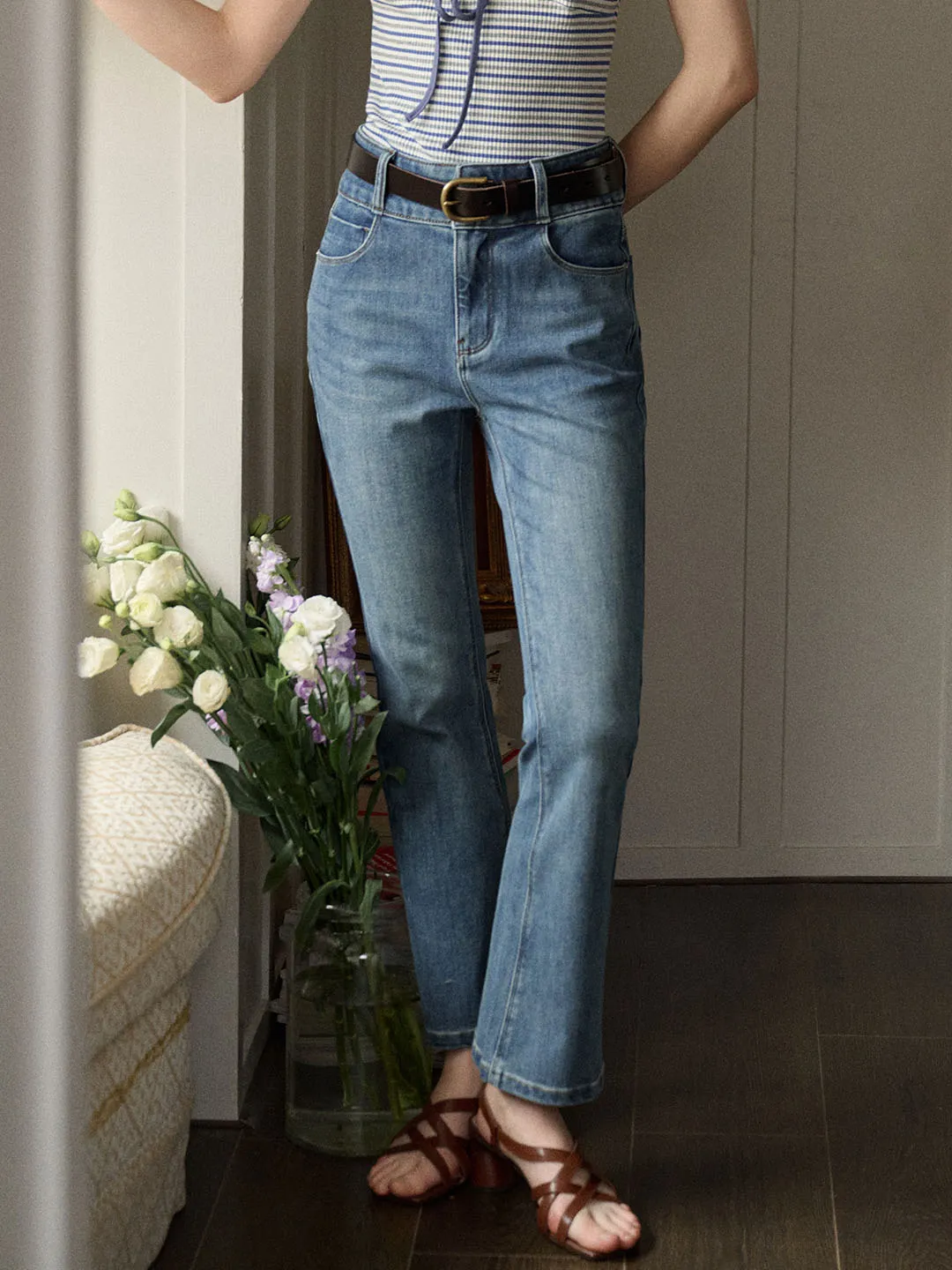 Hayden Classic High-waisted Cropped Straight-leg Jeans