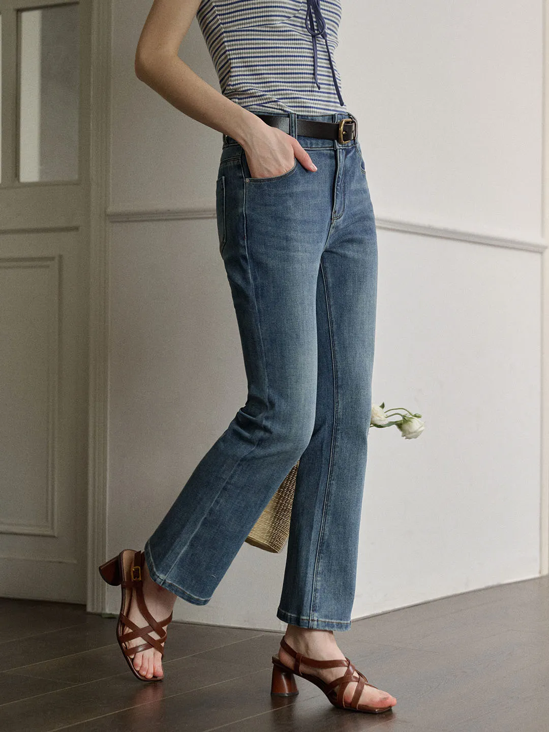 Hayden Classic High-waisted Cropped Straight-leg Jeans