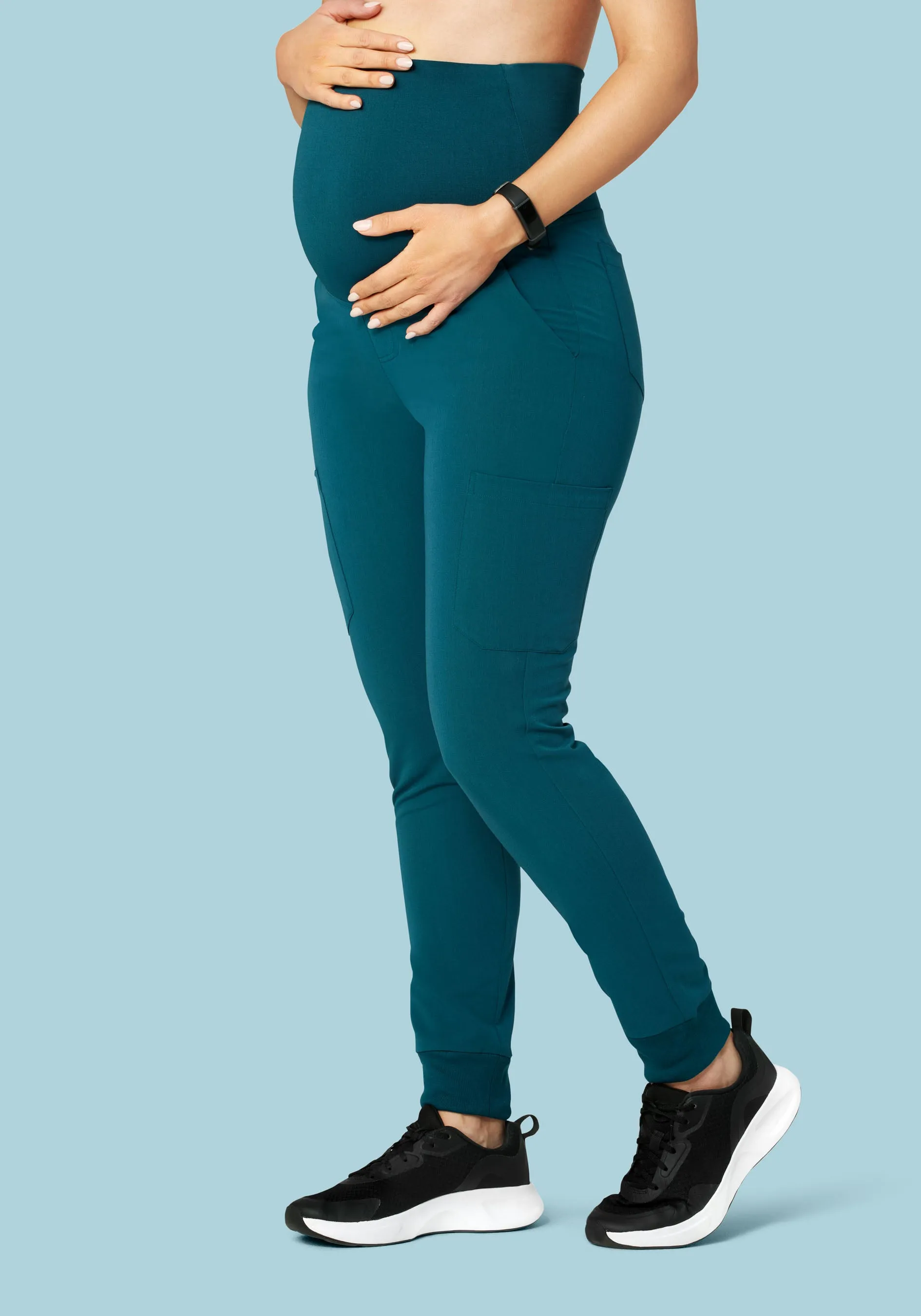 Maternity Joggers Caribbean Blue