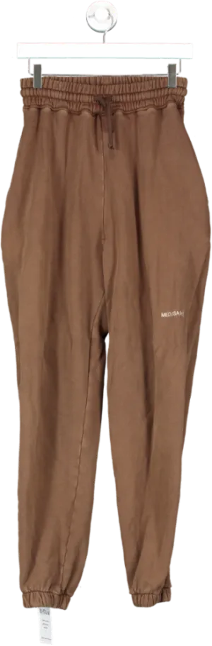 Medusa Mere Brown Cuffed Joggers UK M