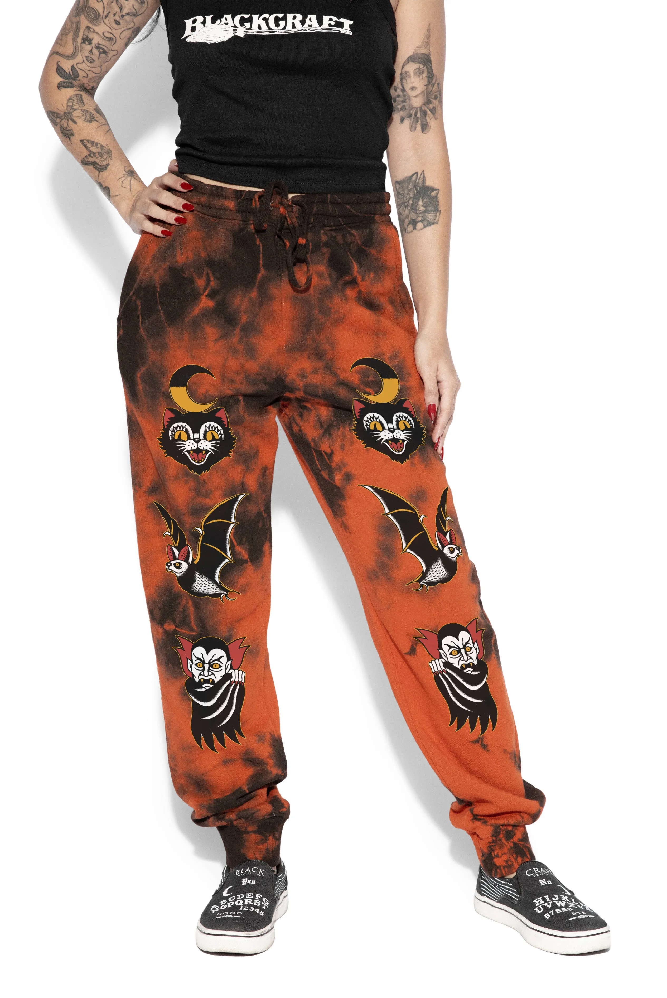 Moonlight - Orange Lightning Dye Joggers