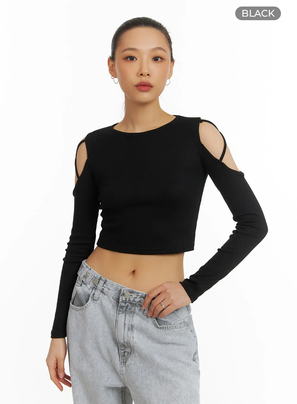 X-Strap Cut-Out Crop Top IA417